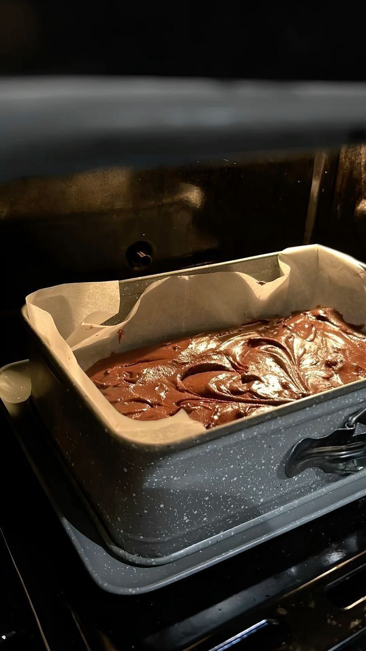 Brownie baking fresh